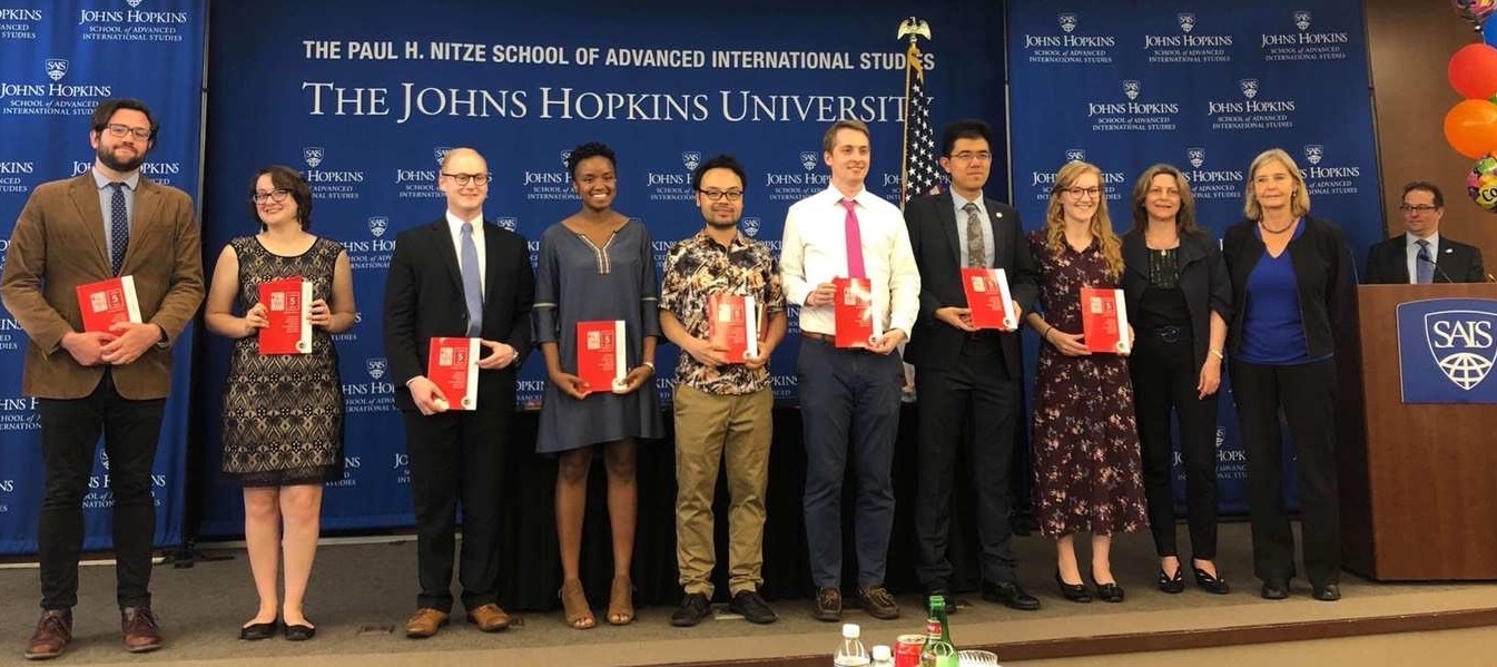 Steven Wu with fellow editors and contributors at Johns Hopkins SAIS in 2019